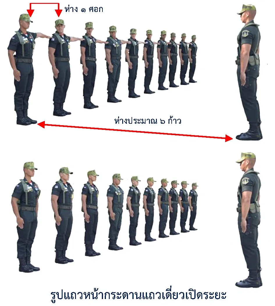 ภาพแถวหน้ากระดานแถวเดี่ยวเปิดระยะ - รูปแถวแถวหน้ากระดานแถวเดี่ยวเปิดระยะ