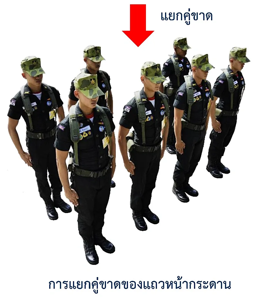 ภาพการแยกคู่ขาดของแถวหน้ากระดาน - รูปแถวการแยกคู่ขาดของแถวหน้ากระดาน