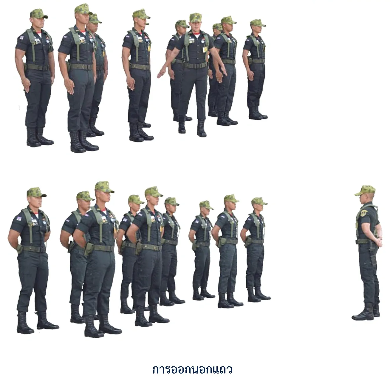 ภาพการออกนอกแถวและกลับเข้าแถว - การออกนอกแถว