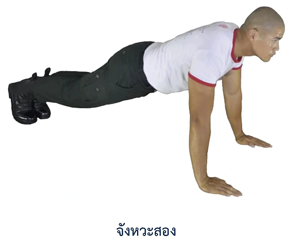 ภาพกายบริหารท่าดันพื้น - จังหวะสอง