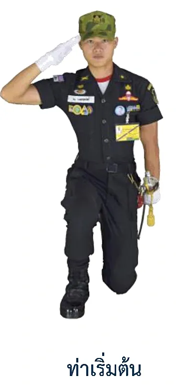 ภาพท่าเลิกนั่งคุกเข่าวันทยหัตถ์ - จังหวะสอง