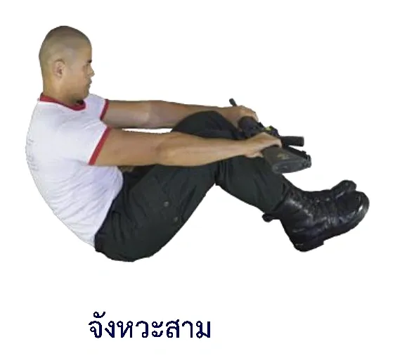 ภาพท่ากรรเชียงบก - จังหวะสาม