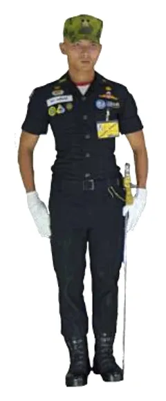 ภาพท่าออกนอกแถว - รูปที่ 12 เอามือลงสู่ท่าตรง
